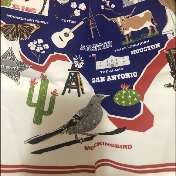 NEW TEXAS TEA TOWEL AMERICAN FLAG DESIGN &LANDMARKS TEXAS PRIDE LARGE SIZE, - Picture 3 of 6